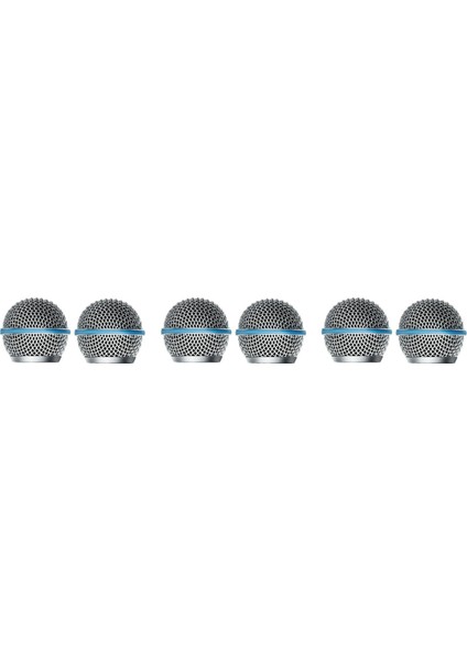 6 Adet Mikrofon Izgarası Mikrofon Izgarası Yedek Mikrofon Topu Kafa Örgü BETA58A SM58 PGX24 SLX24 (Yurt Dışından)