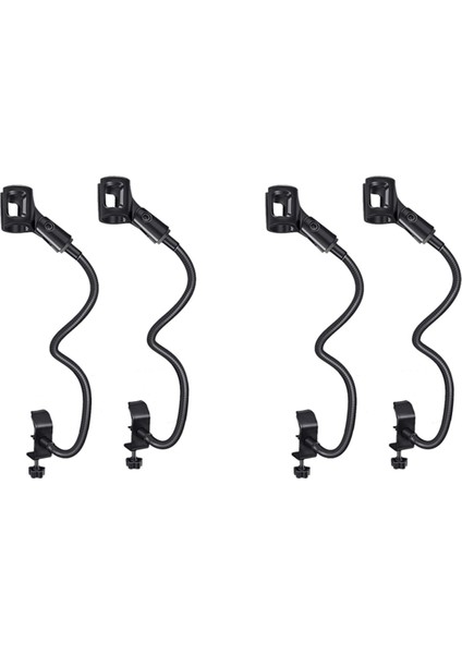 4 Adet Mikrofon Ayarlanabilir Stand Esnek Gooseneck Masaüstü Standları Masa Kelepçesi Kayıt Ekipmanları Toplantı Ders Için (Yurt Dışından)