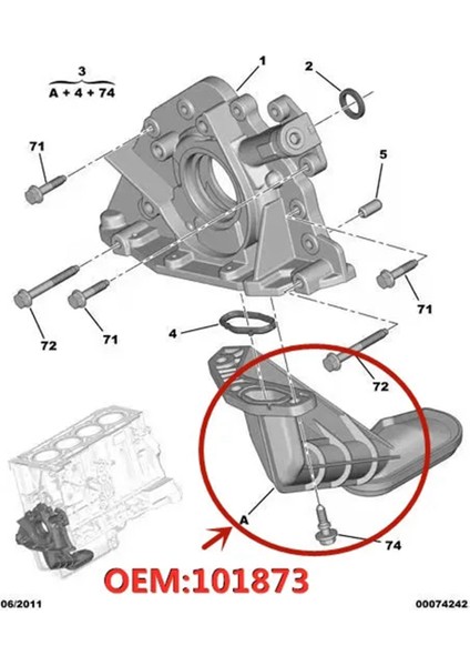 Araç Motor Yağı Pompası Filtre Yağ Pompası Filtresi 101873 Peugeot 307 408 407 Citroen Sega C4 Picasso Xsara C5 (Yurt Dışından) indirimleri