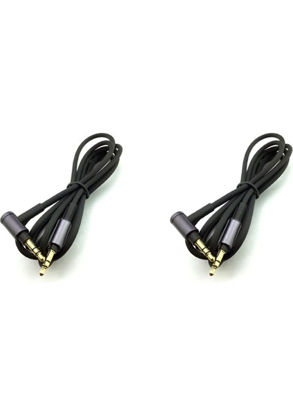 2x WH-1000 Xm2 Xm3 Xm4 H900N H800 Kulaklık 3,5 mm Ses Kablosu, 1,5m/4,9ft Uzun (Siyah Mikrofonsuz) (Yurt Dışından)