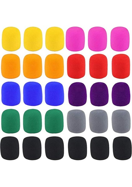 90 Paket Kalın El Sahne Mikrofonu Ön Cam Köpük Kapak Karaoke Dj (12 Renk) (Yurt Dışından)