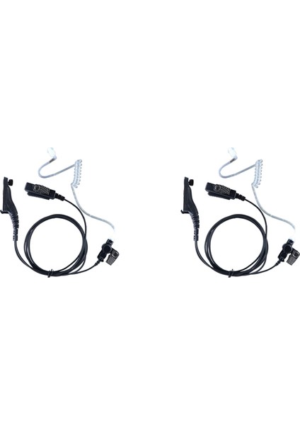 2x Kulaklık Akustik Tüp Radyo Kulak Mikrofonu Mikrofonlu Iki Yönlü Kulaklık APX6000 APX4000 APX7000 (Yurt Dışından)