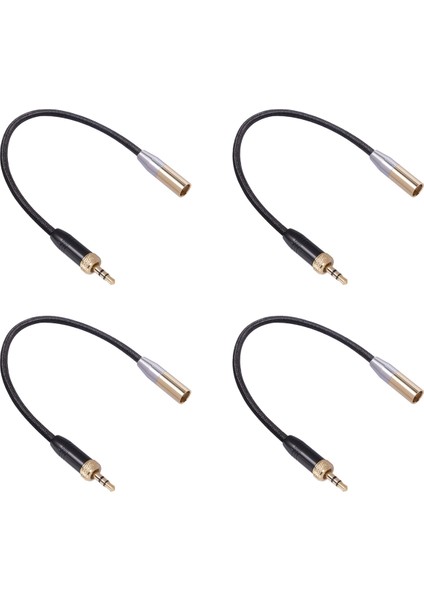 4x Ses Mikrofon Kablosu Iç Dişli 3.5 mm Erkek Mını Xlr 3pın Adaptör Kablosu Slr Kamera Ses Kablosu (Yurt Dışından)