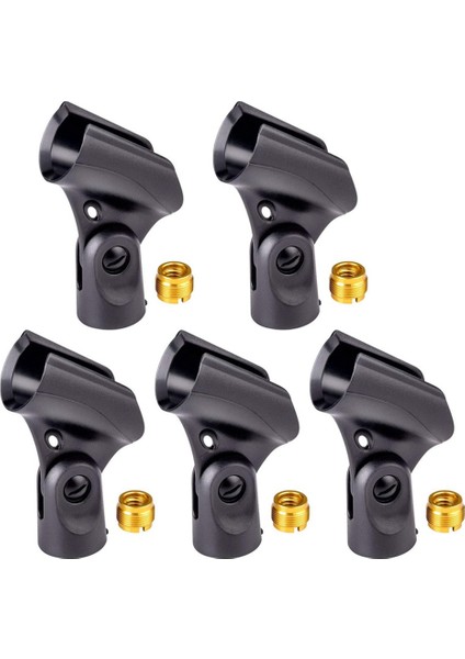 5 Adet Evrensel Mikrofon Klip Tutucular Mikrofon Klip Tutucu 5/8 Inç Erkek 3/8 Inç Dişi Somun Adaptörü (Yurt Dışından)