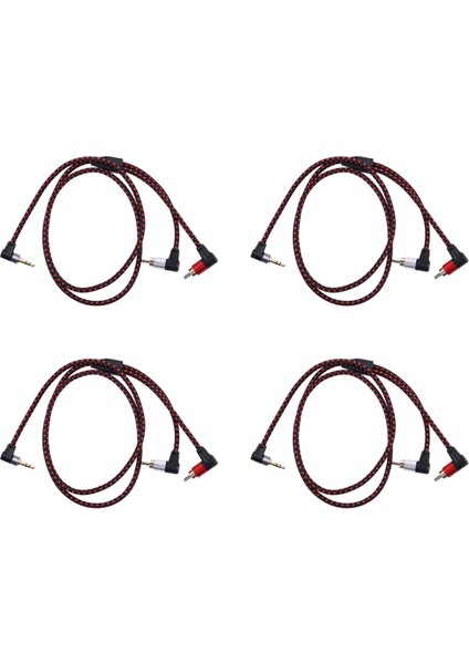 4x 90 Derece 3.5mm Erkek 2 Rca Erkek Kablo Sağ Açı Stereo Aux Y Splitter Kablosu Mikrofon Jakı Fişi Dizüstü Bilgisayar Için 1 M (Yurt Dışından)