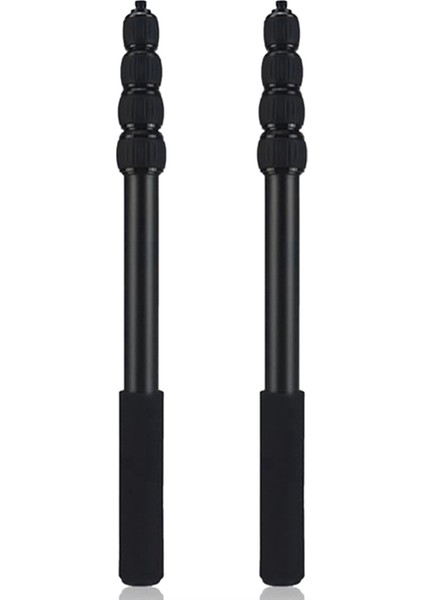 2x Mikrofon Bom Kolu, 3/8 Inç Dişli, 5 Bölümlü Uzatılabilir El Mikrofonu Kolu, 5ft Ayarlanabilir Uzunluk (Yurt Dışından)