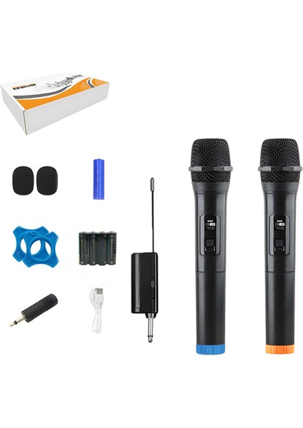 Kablosuz El Mikrofonu Çift Profesyonel Kablosuz Dinamik Mikrofon Sistemi, Bir Çekici Iki Ev Dış Mekan Ses Sistemi (Yurt Dışından)