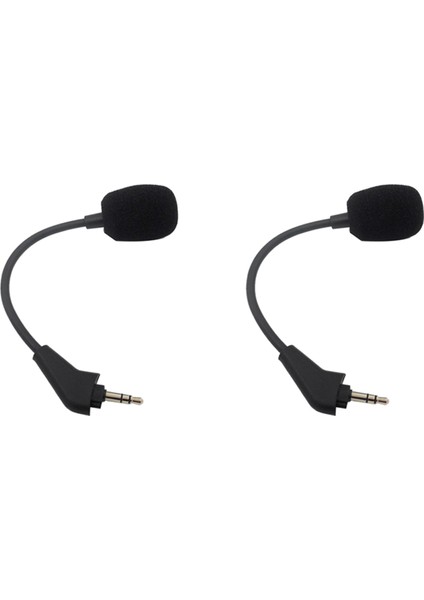 2x Yedek Oyun Mikrofon Aux 3.5mm Mikrofon HS50 Pro HS60 HS70 Se Oyun Kulaklıkları Kulaklıklar Gooseneck Mic (Yurt Dışından)