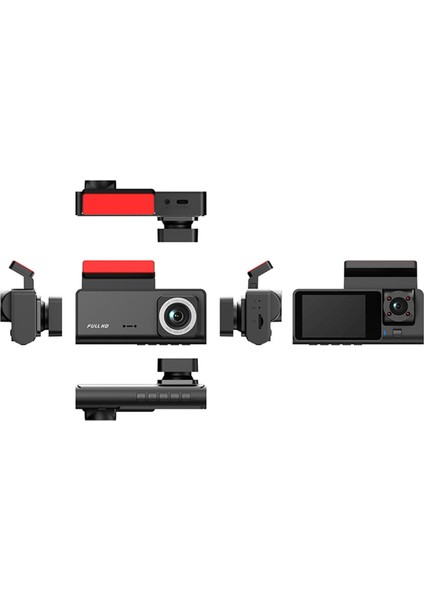 3 Kanallı Araba Dvr Dash Cam Arabalar Için Arka Görünüm Kamerası Video Kaydedici Otopark Geniş Açılı Gece Görme Park Hd (Yurt Dışından) indirimleri