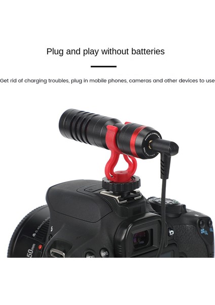 Kayıt Mikrofonu Kamera Mikrofonu Profesyonel Fotoğrafçılık Röportaj Mikrofonu (Yurt Dışından)