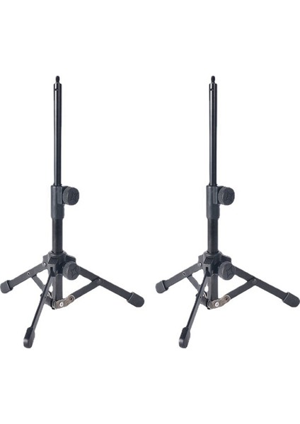 2x Mini Masa Üstü Tripod Mikrofon Mikrofon Standı Tutucu ile 1/4 Inç Dişli Toplantılar Dersler Konuşma ve (Yurt Dışından)