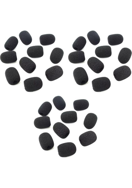 300 Adet Mikrofon Kulaklık Izgara Cam Sünger Köpük Siyah Mikrofon Kapağı 30MM x 8mm (Yurt Dışından)