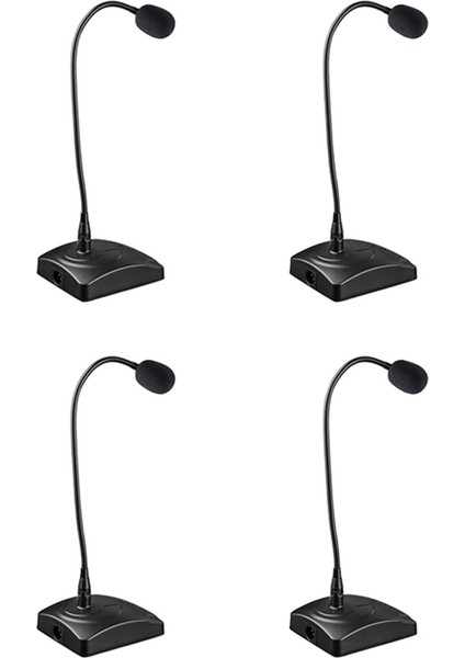 4x QR-501 Kablolu Konferans Mikrofonu, Ofis Toplantısı Deveboynu Kayıt Mikrofonu Kondenser Mikrofon (Yurt Dışından)