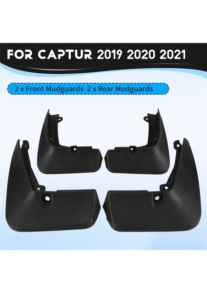 Renault Captur 2019 2020 2021 Ön ve Arka Çam Flep Guard Fenders Mudguard Sıçrama Çamurlu Çamurluk Çamurluk (Yurt Dışından) fırsatları