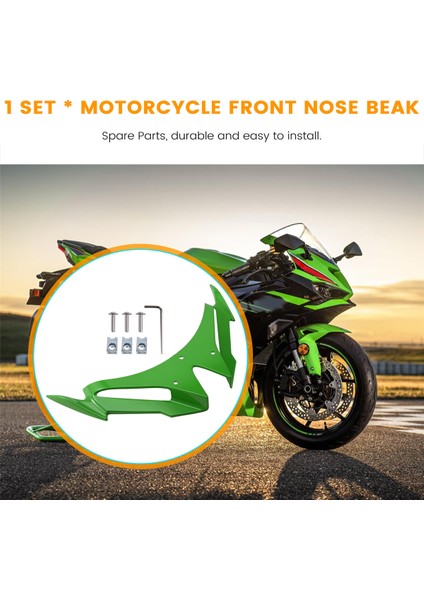 Motosiklet Ön Çamurluk Dekorasyon Burun Gagası Kawasaki NINJA500 Ninja 500 2024-2025 Bırakma Kuvveti Hava Deflektörü, Bir (Yurt Dışından) fırsatları