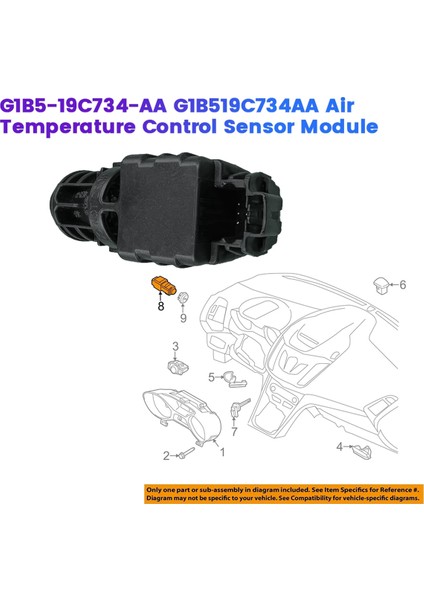 Ford Fiesta Ecosport Focus Mk3 Nem Sensörü Modülü G1B519C734AA (Yurt Dışından) modelleri