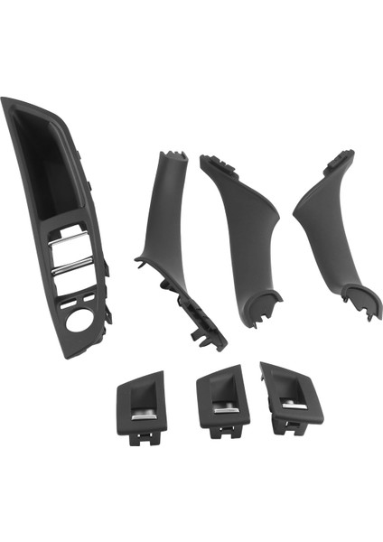 7pcs Araba Iç Kapı Kolu Pencere Asansör Anahtarı Kol Dayama Paneli Için Bmw 5 Serisi F10 F11 F18 2010-2017 Rhd 51417225875 Rhd (Yurt Dışından)