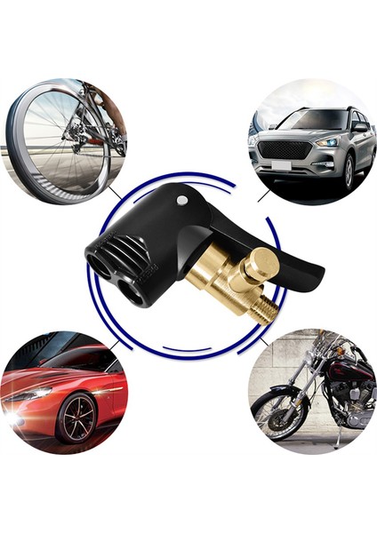 Pirinç Taşınabilir Şişirilebilir Pompa Araç Lastik Lastik Hava Şık Pompa Valfi Konnektörü Klipsli Adaptör Araç Lastik Tekerlek Valfi (Yurt Dışından) fırsatları