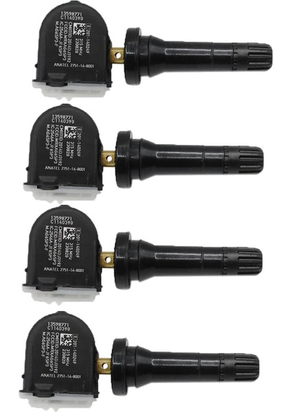 4pcs Araba Tpms Sensör Lastik Basınç Sensörü Izleme Sistemi 13598771 13516164 Cadillac Gmc Sierra Chevrolet Cruze (Yurt Dışından)