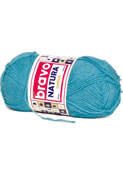 Natura %100 Koton Iplik 100 Gram 200 Metre (Renk Kodu:606) Turkuaz