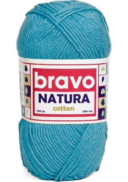 Natura %100 Koton Iplik 100 Gram 200 Metre (Renk Kodu:606) Turkuaz fiyatları