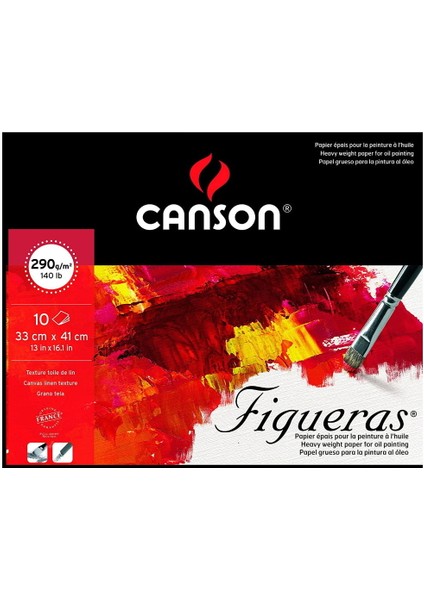 Figueras Tuval Dokulu Blok 290GR 33X41CM 10 Yaprak