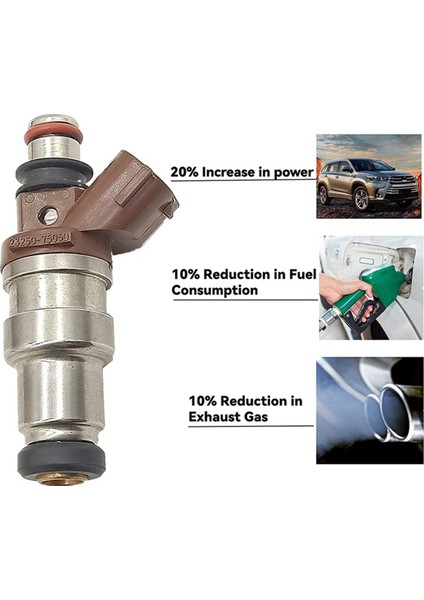 4pcs Toyota Için Yeni Yakıt Enjektör Nozul 4runner Tacoma T100 2.7l 23250-75050 23209-79095 2320979095 2325075050 (Yurt Dışından) fırsatları