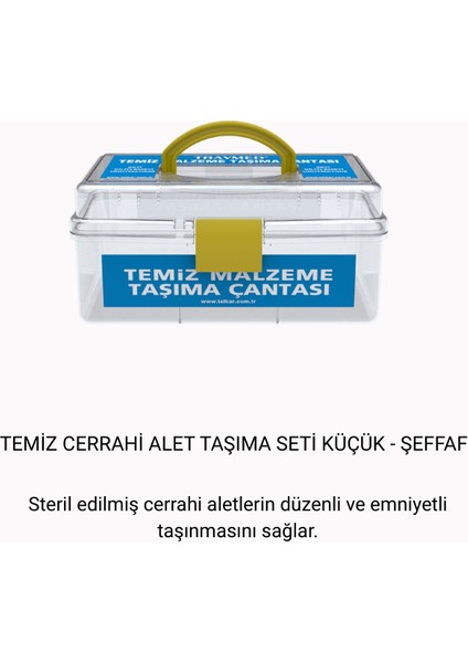 Temiz Malzeme Taşıma Çantası Küçük - Şeffaf