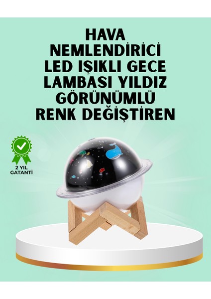 Ds-Derin Projektör Işığı Bulunan USB Bağlantılı Mini Aromaterapi Destekli Hava Nemlendirici