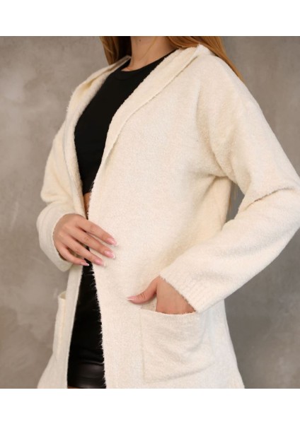 Yumuşak Dokulu Uzun Hırka Krem indirimleri