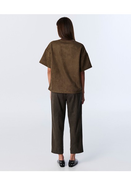 Kabartmalı Slogan Baskılı Tişört TW6250070120022 fırsatları