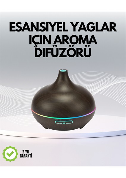 Ds-Derin 7 Renk Işıklı Ultrasonik Hava Difüzörü – Sessiz ve Güvenli Kullanım