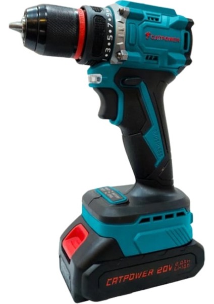 CAT1515 Akülü Vidalama Kömürsüz 20V 2AH Çift Bataryalı