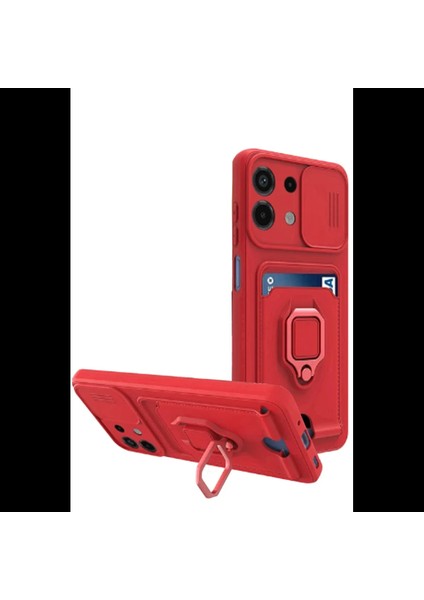 Xiaomi Redmi Note 13 4g Kılıf Zuma Kartvizitli Yüzüklü Silikon
