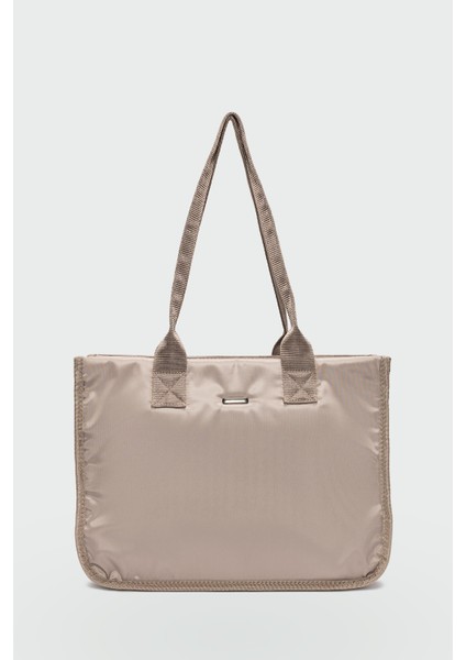 Lora Omuz Çantası Vizon