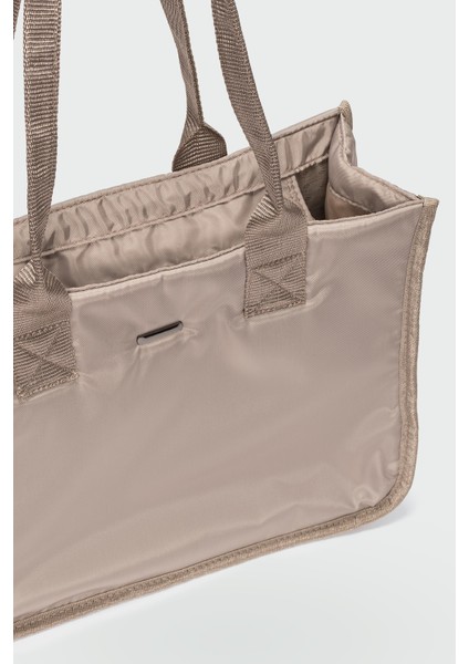 Lora Omuz Çantası Vizon modelleri