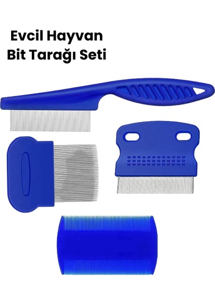 Ds-Derin Bit, Pire ve Tüy Temizliğine Uygun Çok Amaçlı Evcil Hayvan Tarağı Seti