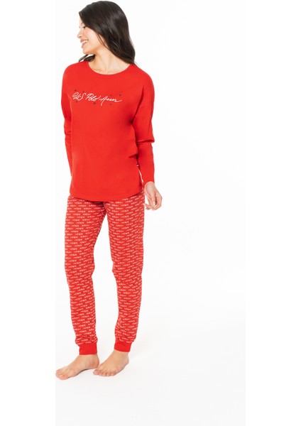 Kadın Pamuklu Lisanslı Pijama Takımı 20147