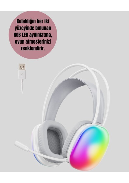 Ds-Derin Rgb Aydınlatmalı Kablosuz Bluetooth Oyuncu Kulaklığı modelleri