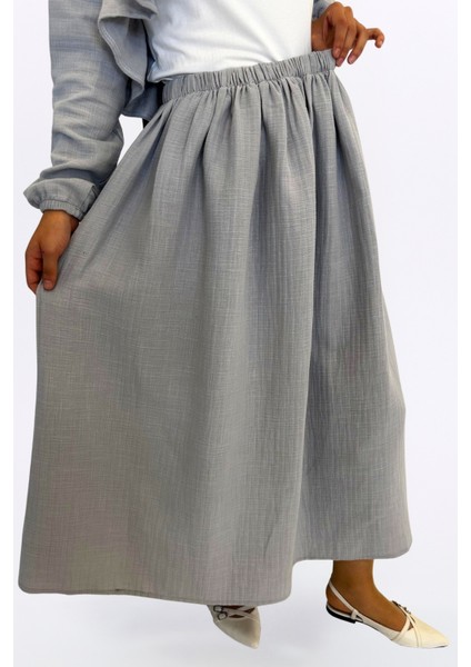 Müslin Etekli Takım-Rahat Kalıp Müslin Kumaş %100 Pamuk Kadın Etekli Kimono Takım fırsatları