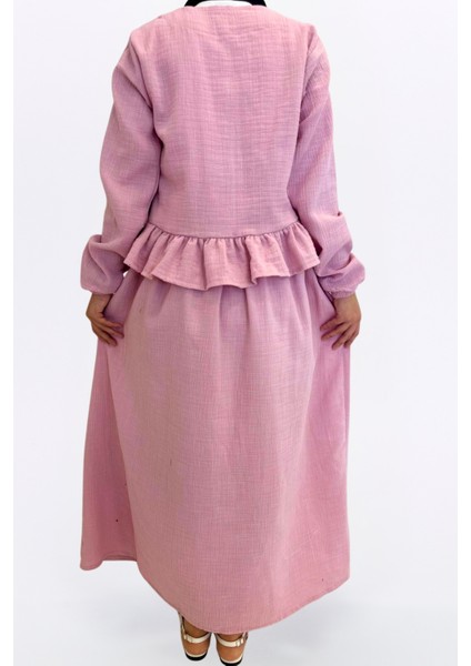 Müslin Etekli Takım-Rahat Kalıp Müslin Kumaş %100 Pamuk Kadın Etekli Kimono Takım modelleri