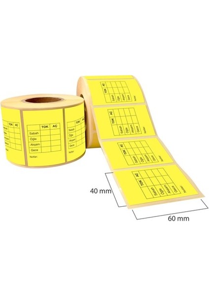 Eco Termal Baskılı Eczane Etiketi 40 mm x 60 mm 4 Rulo (4.000 Adet) modelleri