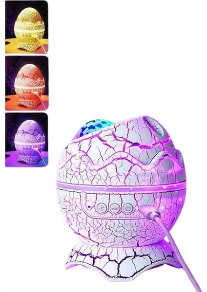 Ds-Derin Yumurta Şeklinde Su Dalgalı Bluetooth Speaker Lamba Renkli Şarjlı indirimleri