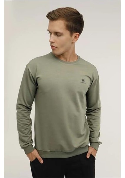 4m M-SN75 Bsc C Neck Sw 4fx A Hakı Erkek Sweatshirt