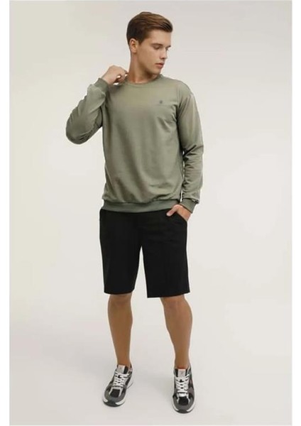 4m M-SN75 Bsc C Neck Sw 4fx A Hakı Erkek Sweatshirt modelleri