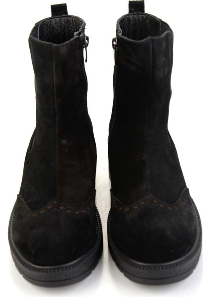 Siyah Hakiki Deri Kadın Bot & Bootie K02717251602 fırsatları