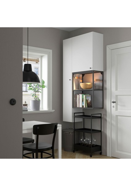 Raf Ünitesi, Beyaz-Antrasit, 90X32X180 cm fiyatları