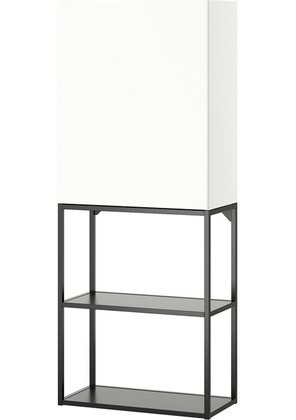 Raf Ünitesi, Beyaz-Antrasit, 60X32X150 cm