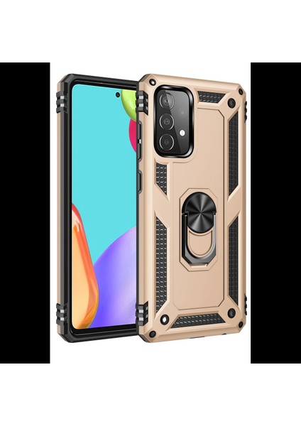 Samsung Galaxy A52 Kılıf Sofya Yüzüklü Silikon Kapak