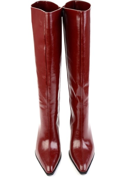 Bordo Kadın Çizme K03565090942 fırsatları